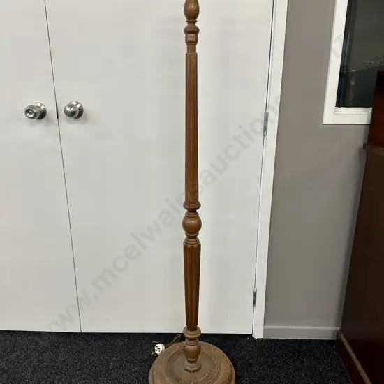 Vintage Solid Wood Standard Lamp H150cm