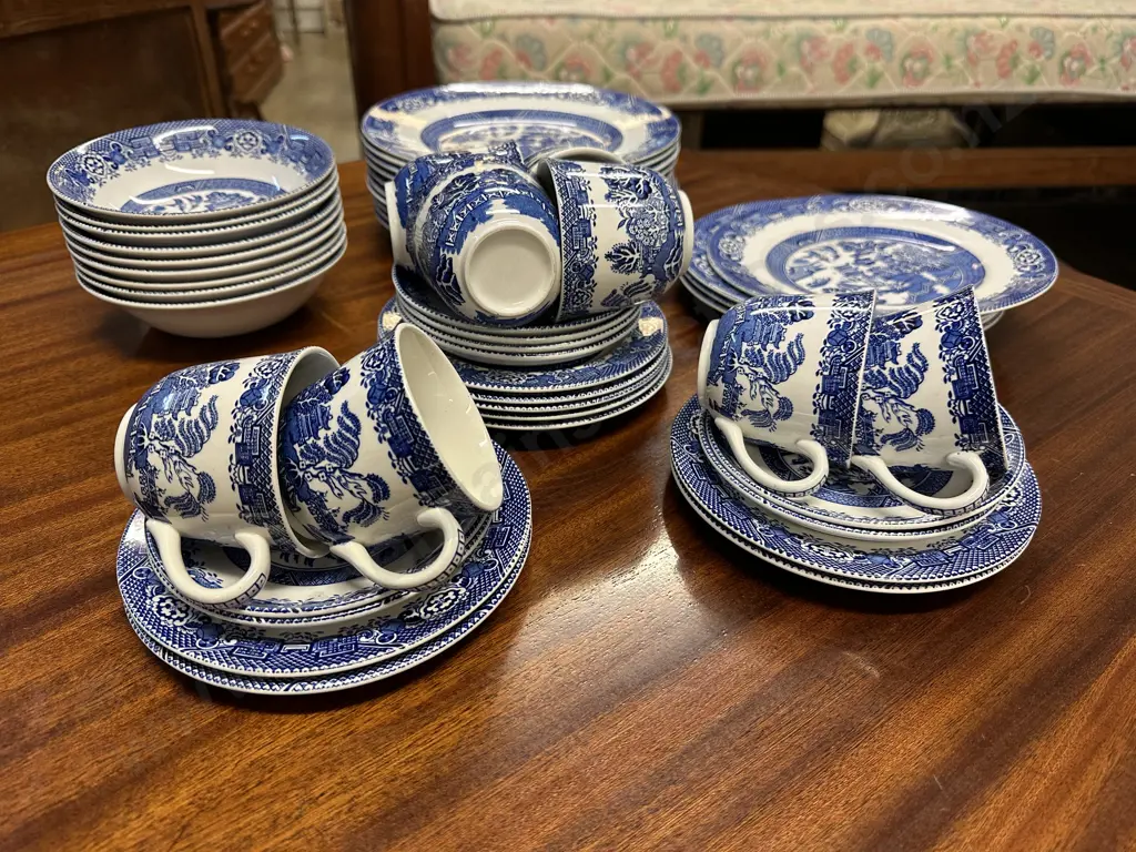 Selection Of Woods Ware Willow Dinner Ware Image 1++