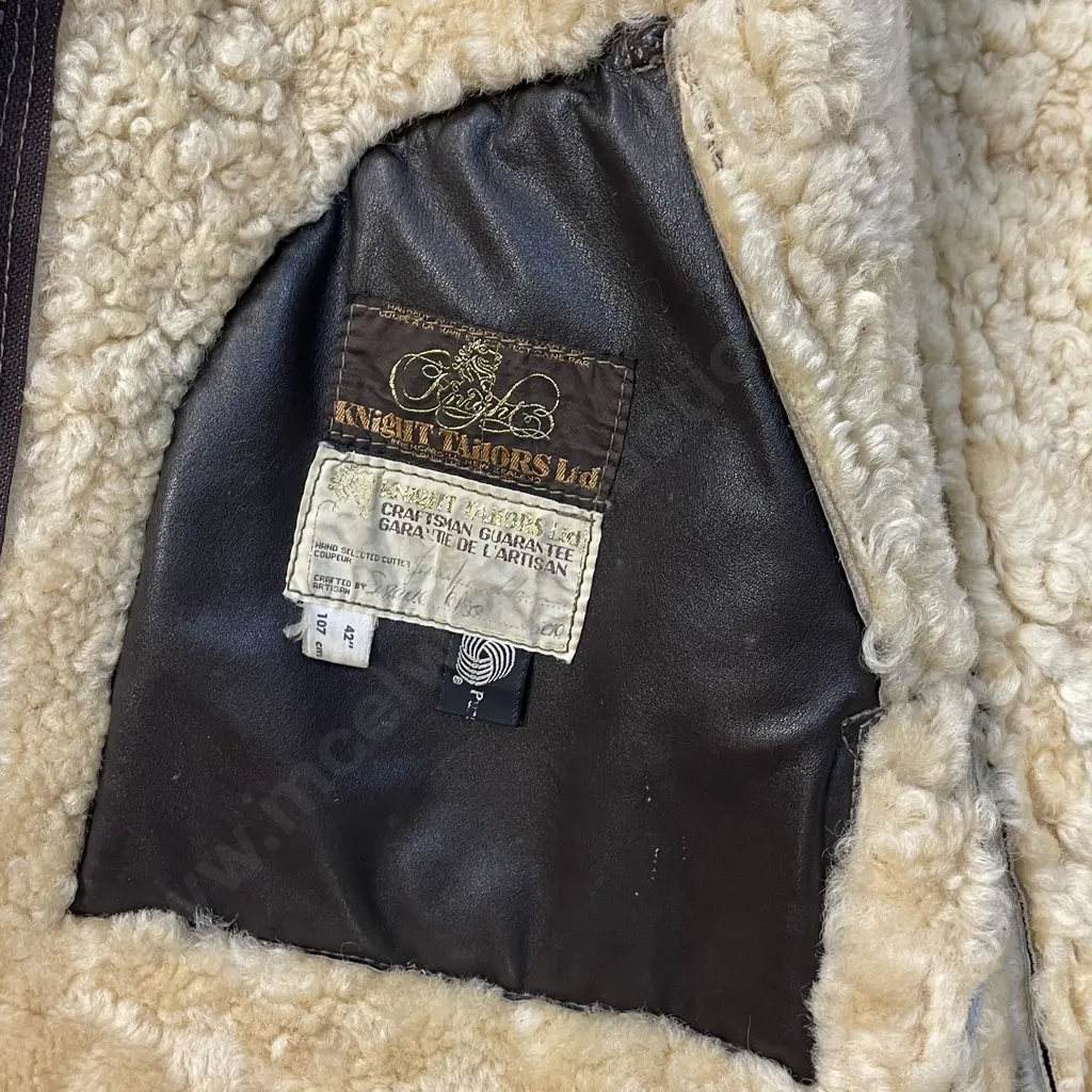 Vintage Knight Tailors Leather and Pure Wool Jacket. Size 42 Image 1++