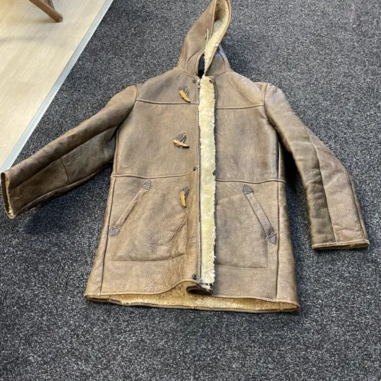 Vintage Knight Tailors Leather and Pure Wool Jacket. Size 42