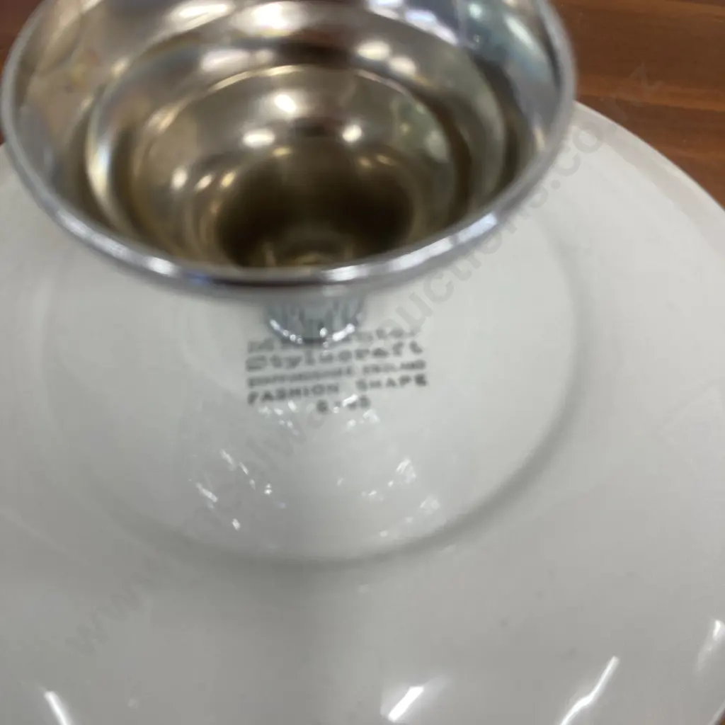 Vintage Midwinter Stylecraft Fashion Shape 8-65 Bird Chintz Pedestal Cake Plate, 8 x 22cm Image 1++