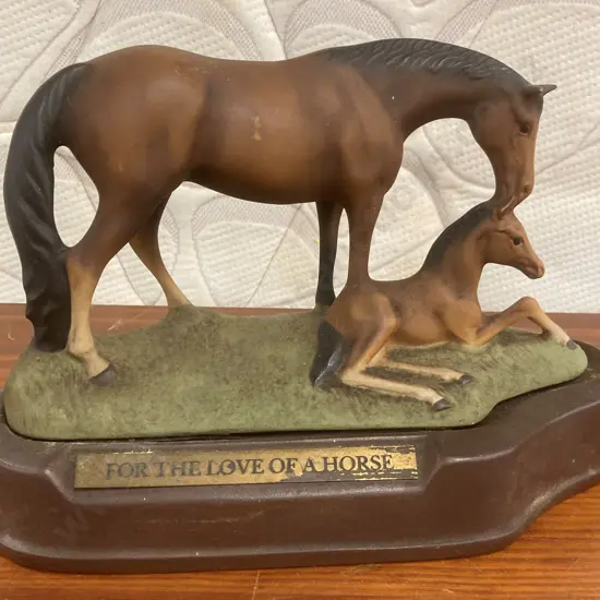 Vintage Sealed Jim Beam Liquor Decanter 'For the Love Of a Horse' Figural Display, 1981, 20 x 30cm