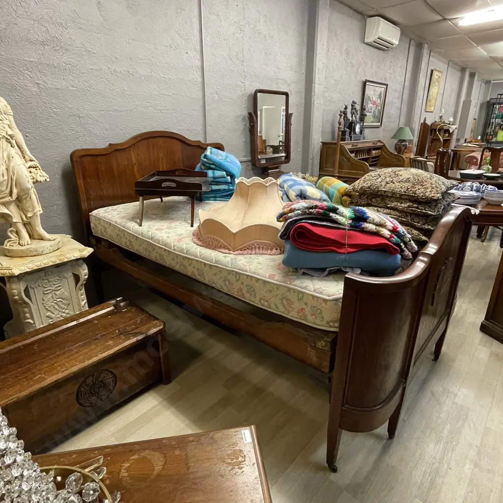 Antique Solid Oak Bed with mattress Image 1++