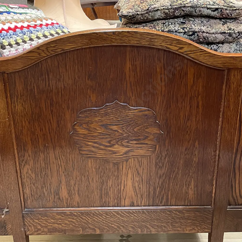 Antique Solid Oak Bed with mattress Image 1++