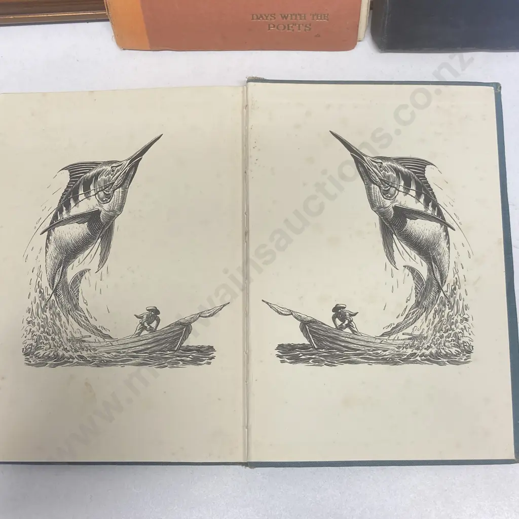 3 Vintage Books - ERNEST HEMINGWAY'S THE OLD MAN AND THE SEA 1953 The Reprint Society, Hardcover Image 1++