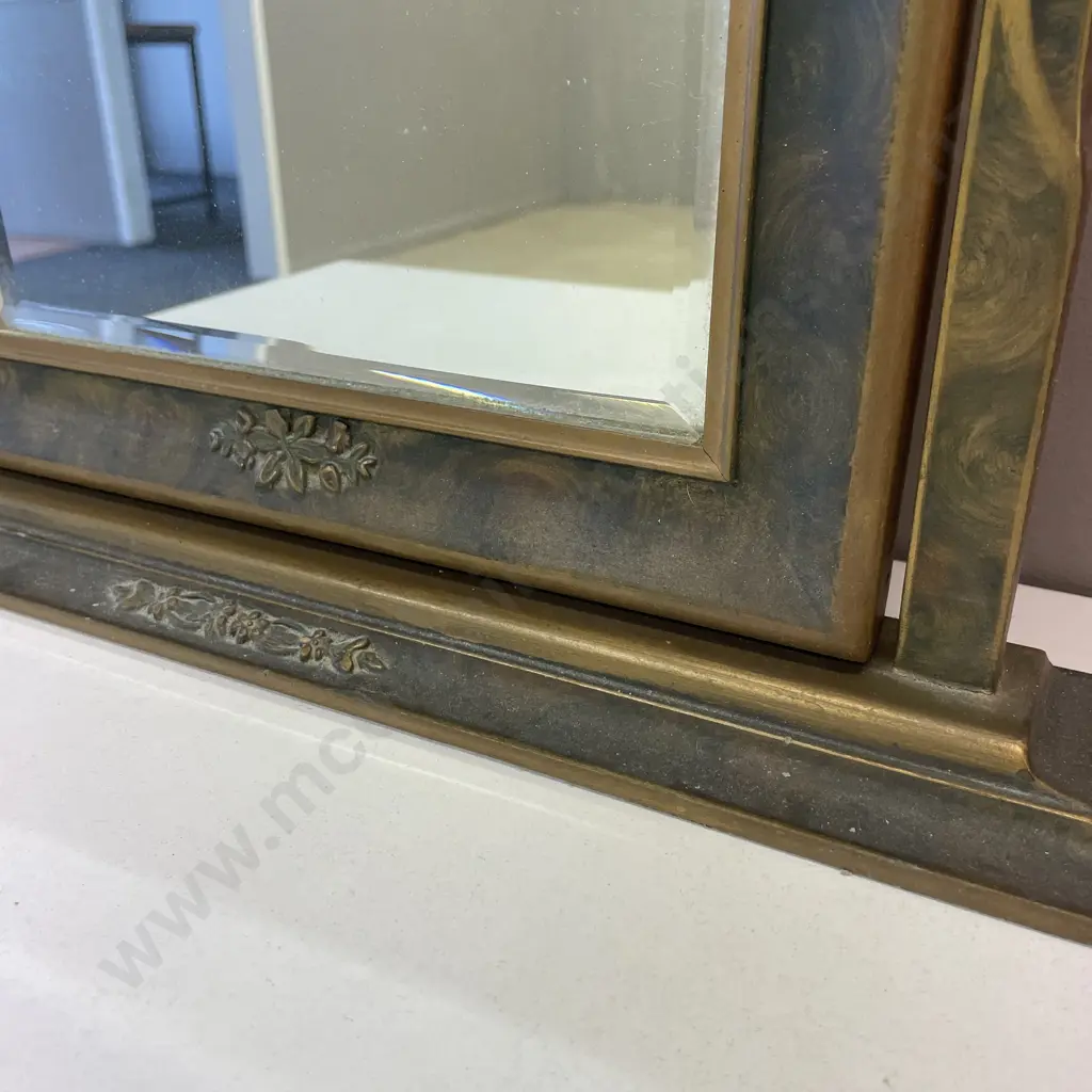 Vintage Pivoting Dressing Table Top Mirror. H40 W39cm Image 1++
