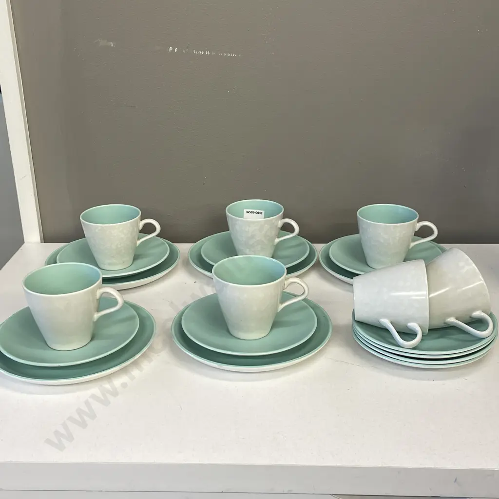 Poole trios x 5 with extra duos - grey and teal colour Image 1++