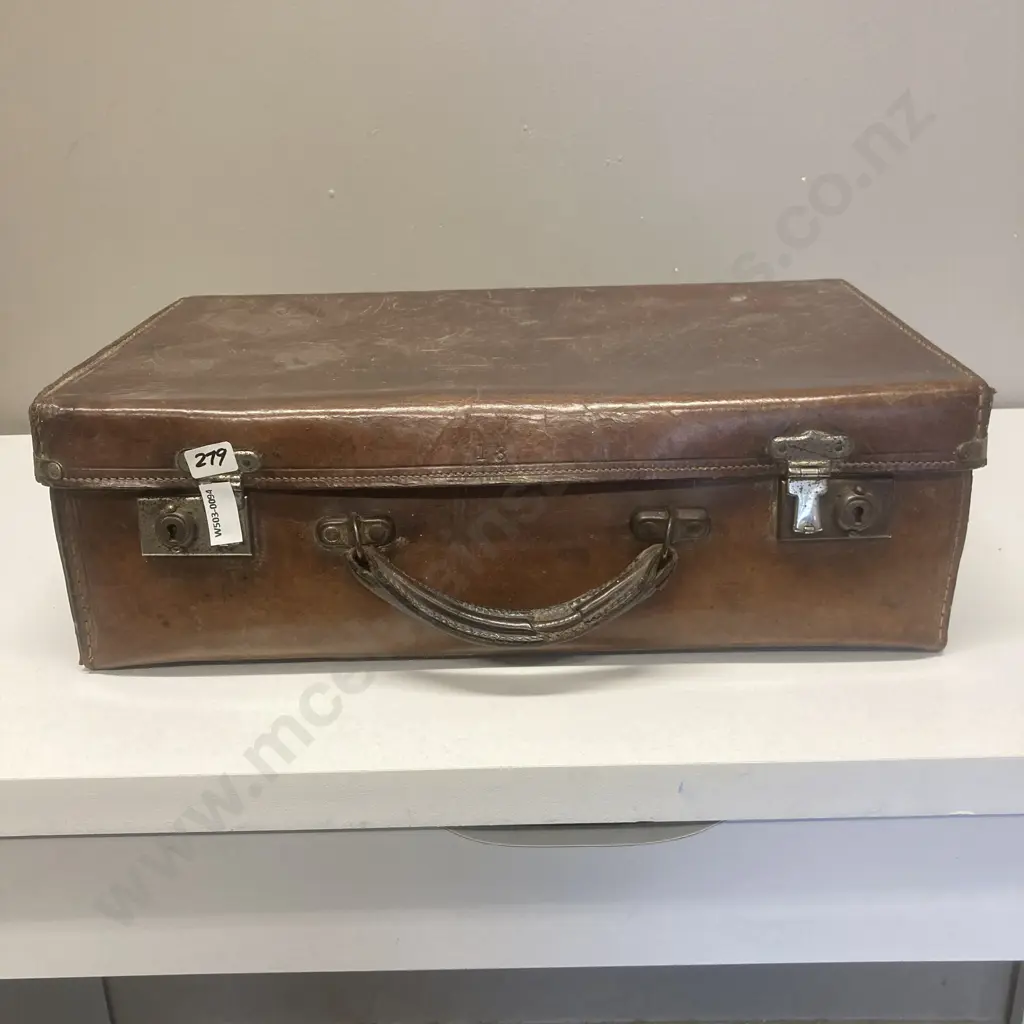 Vintage Leather Case 46 x 27 x 14cm Image 1++