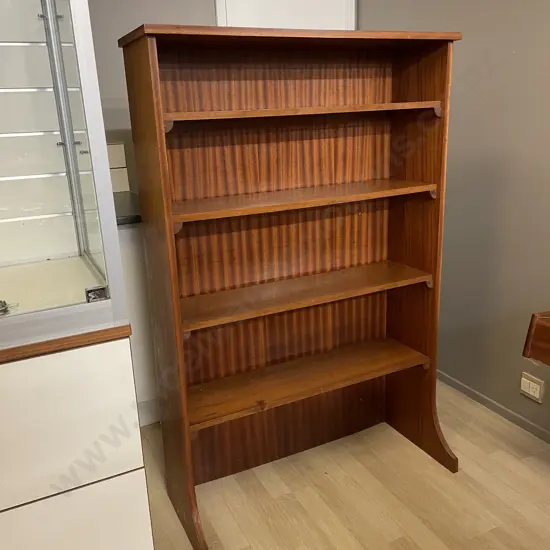 Vintage Mahogany 4 tier Shelving Unit. H141cm W93cm D38cm