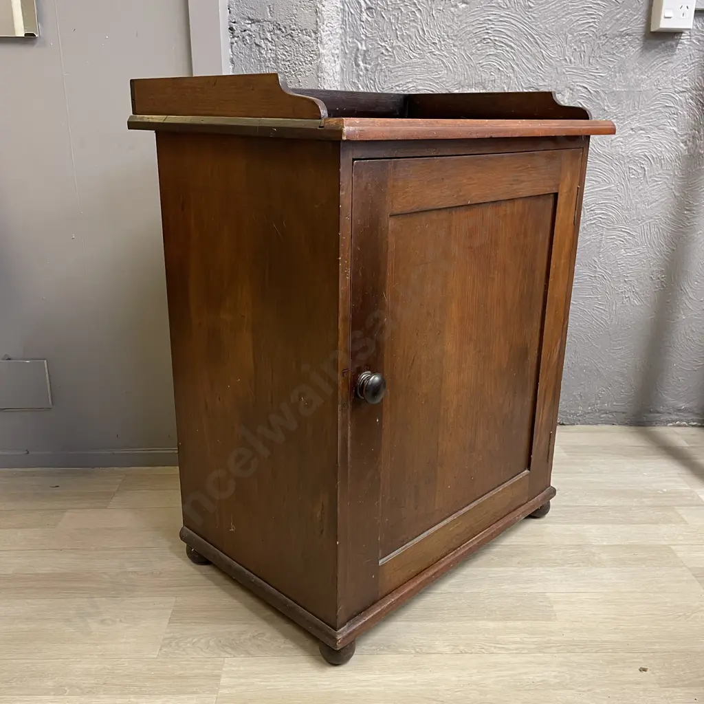 Antique Solid Wood Cabinet. Tongue and groove back. H82cm W64cm D46cm Image 1++