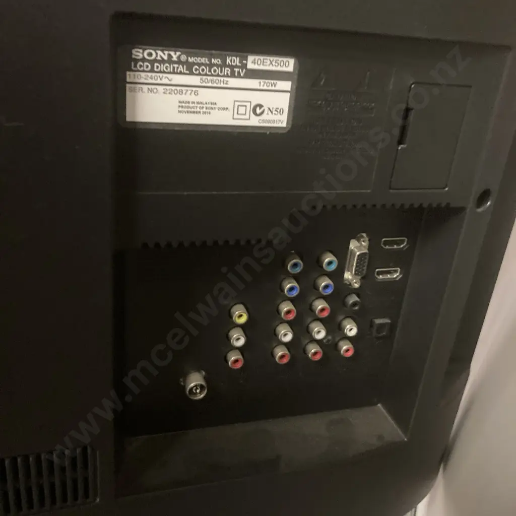 Sony Bravia 40" TV Model KDL-40EX500 (No Remote Control) Image 1++