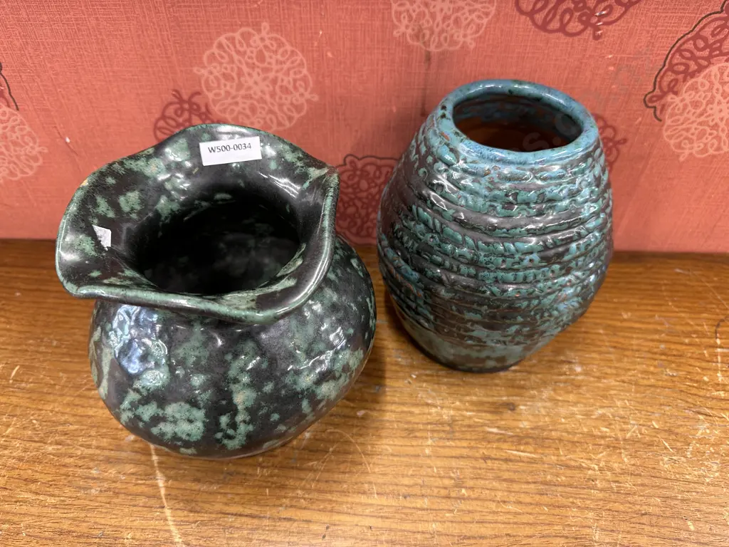 Signed Art Pottery Vases x 2 Image 1++