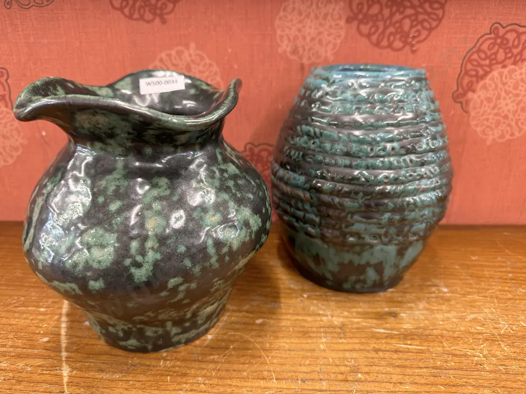 Signed Art Pottery Vases x 2 Image 1++