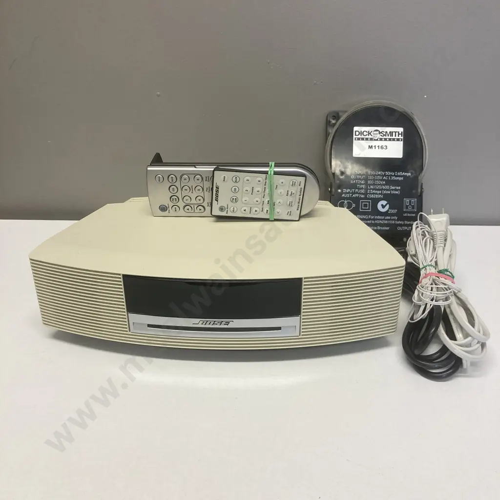 Bose Wave Music System Model AWRCC With 2 Remote Controls, 120V With DSE Step Down Transformer Image 1++