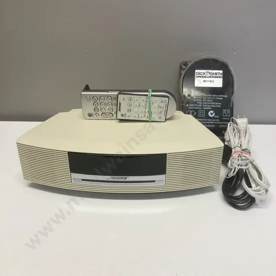 Bose Wave Music System Model AWRCC With 2 Remote Controls, 120V With DSE Step Down Transformer