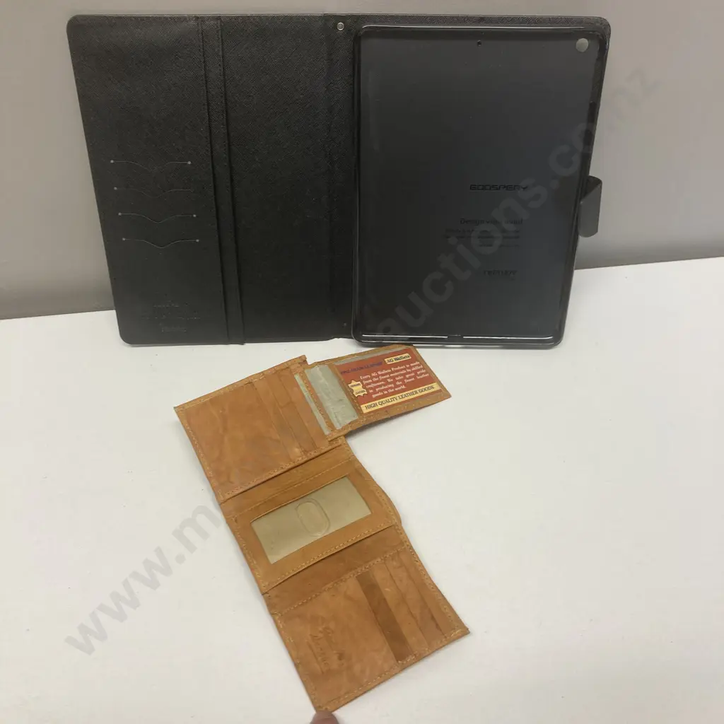 Mercury Goospery Tablet Canvas Wallet Case & A New AG Wallets Fine Grain Leather Wallet Image 1++