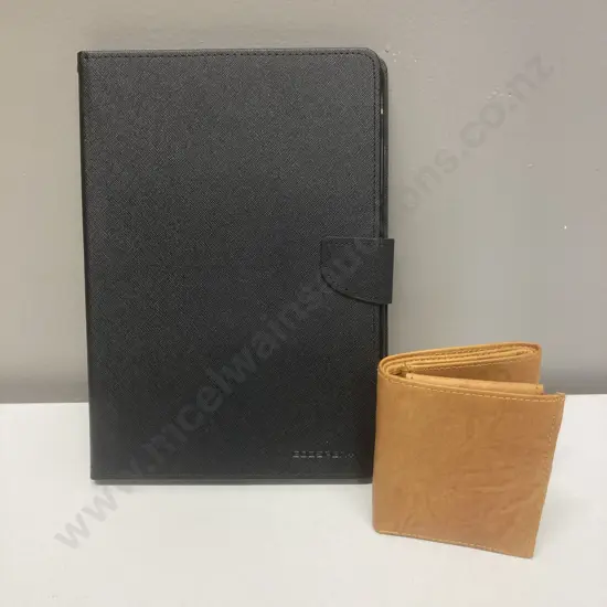 Mercury Goospery Tablet Canvas Wallet Case & A New AG Wallets Fine Grain Leather Wallet