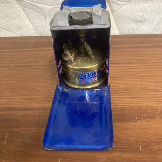 Vintage Restored Optimus 80 Sweden White Spirits Camping Stove Blue Tin