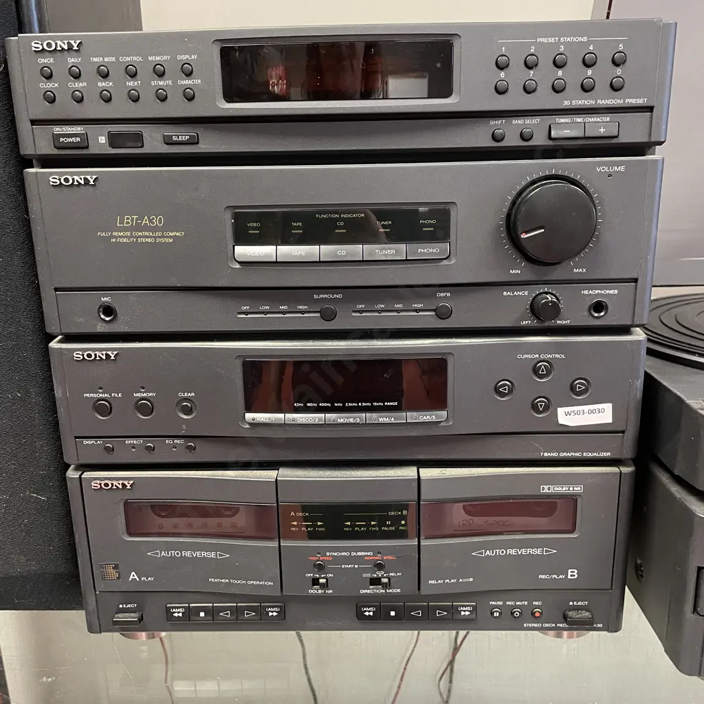 Sony LBT-A30 Stereo System with Turntable & 5 Disc CD Player Image 1++