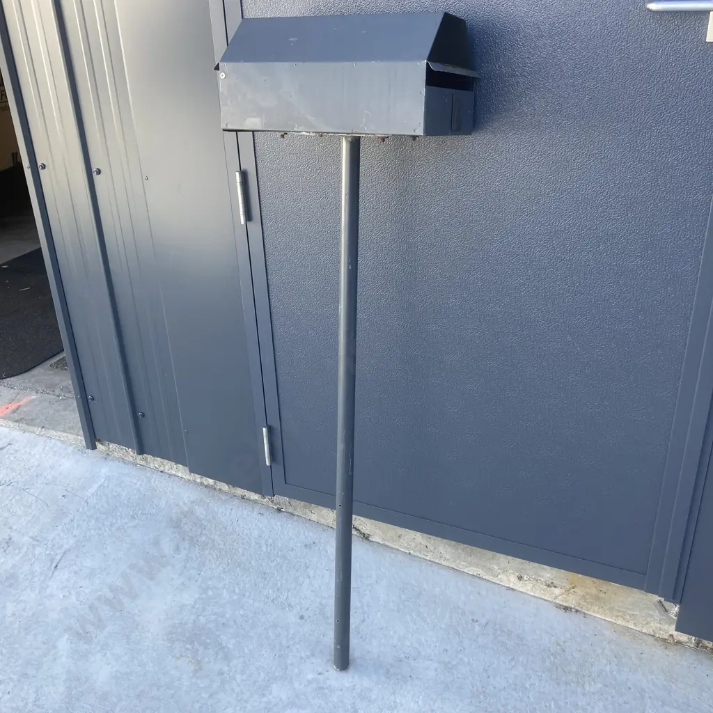 Steel Letterbox, Grey Image 1++