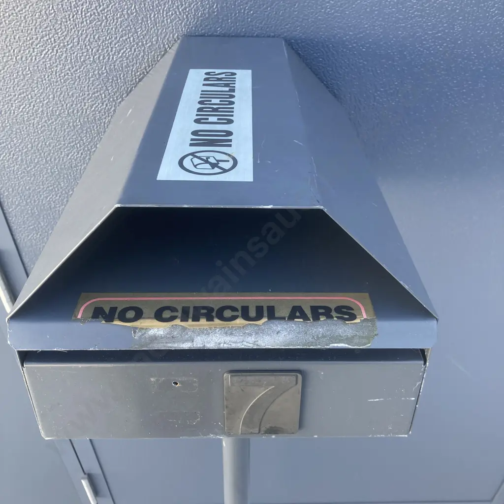 Steel Letterbox, Grey Image 1++