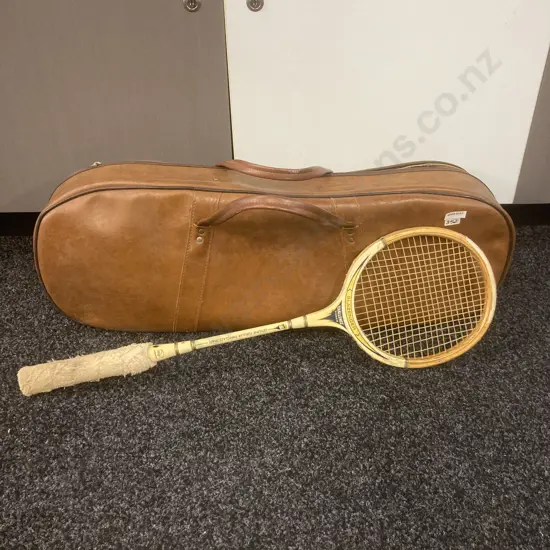 Vintage Sport Bag with Squash Racket (Unable to sell so Donated )