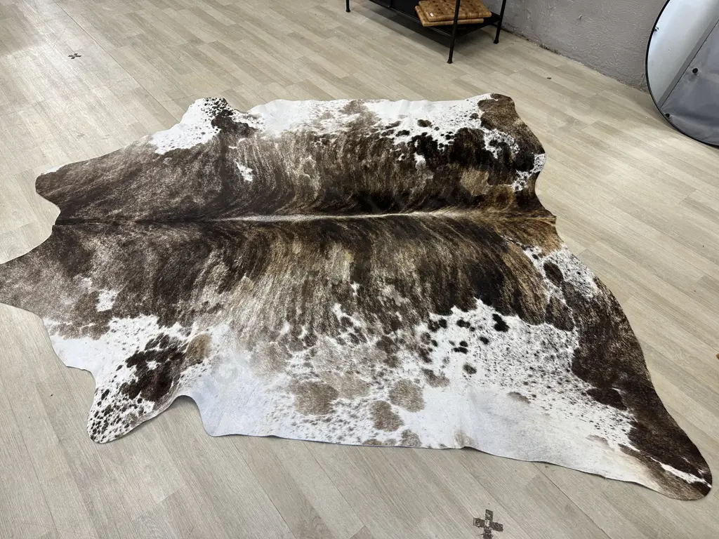 Hide Floor Rug, 2.2 x 2m, Brown / Cream Tones Image 1++