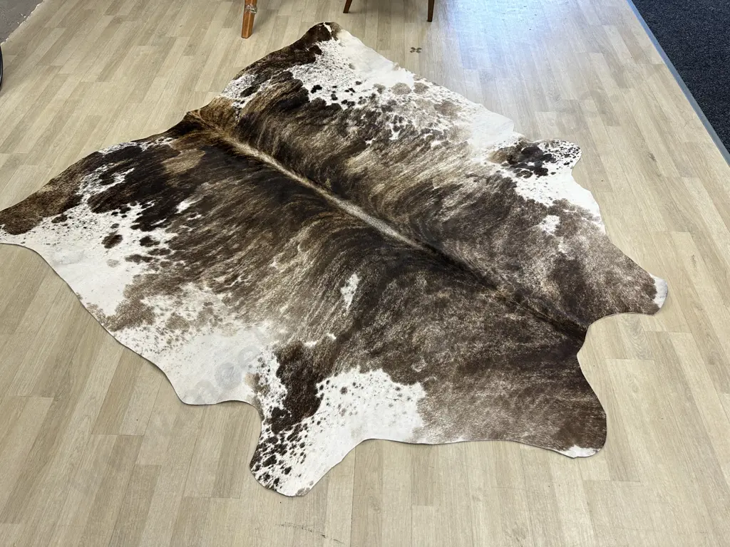 Hide Floor Rug, 2.2 x 2m, Brown / Cream Tones Image 1++
