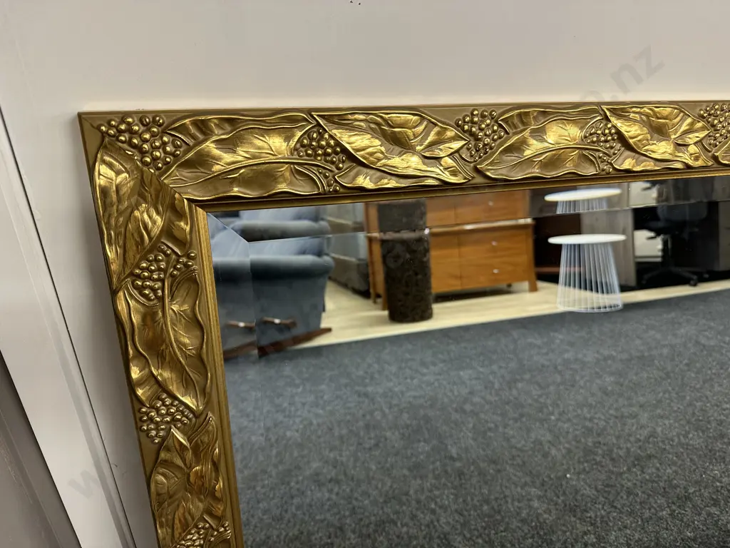 Stunning Gilt Leaf Detailed Bevelled Edge Mirror  Image 1++