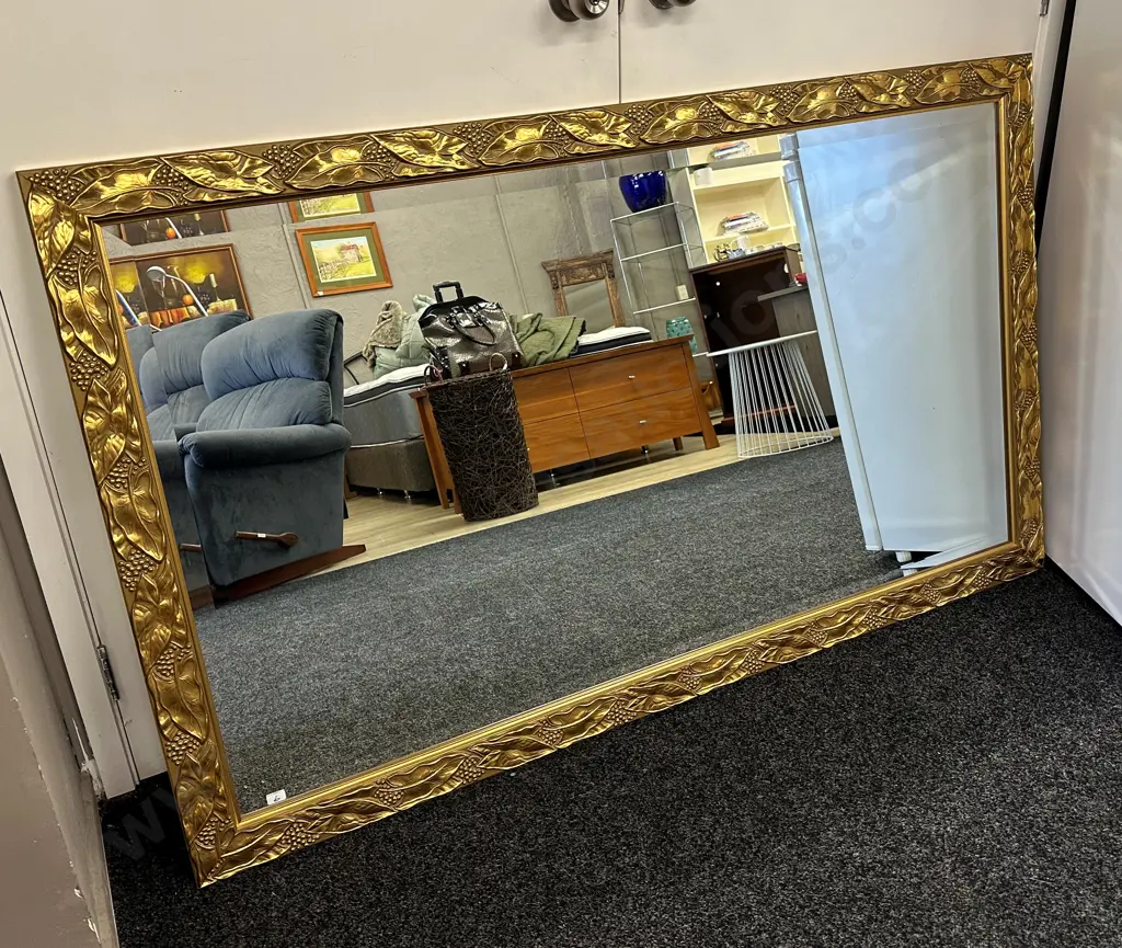 Stunning Gilt Leaf Detailed Bevelled Edge Mirror  Image 1++
