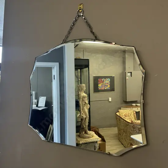 Retro Mirror Bevelled Edge, Curved Top