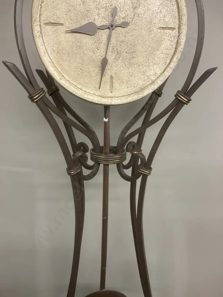 Howard Miller Vercelli 615-004 Floor Clock, Cast Stone Dial, Quartz, Battery Operated Dual Chime Movement, H215cm Image 1++