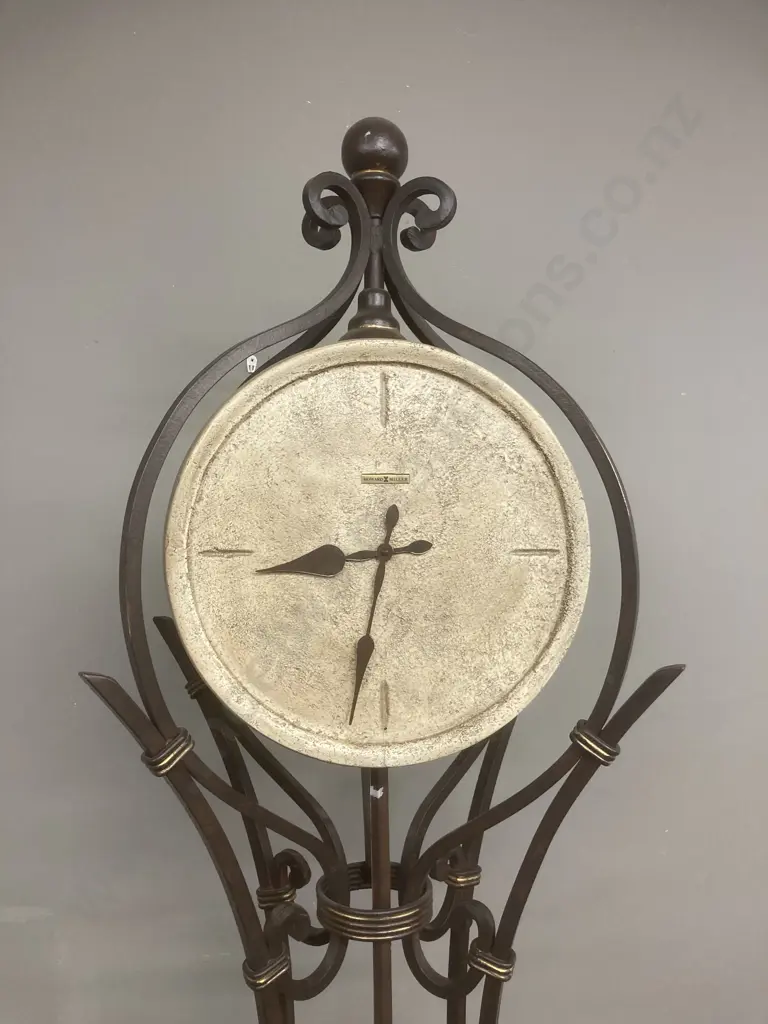 Howard Miller Vercelli 615-004 Floor Clock, Cast Stone Dial, Quartz, Battery Operated Dual Chime Movement, H215cm Image 1++