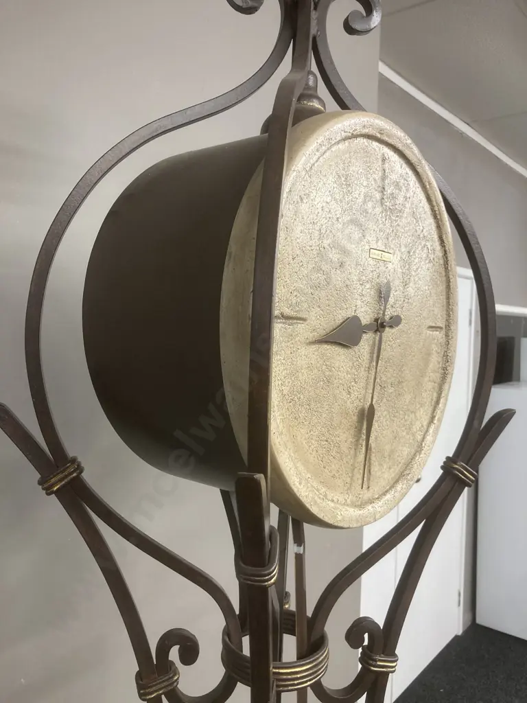 Howard Miller Vercelli 615-004 Floor Clock, Cast Stone Dial, Quartz, Battery Operated Dual Chime Movement, H215cm Image 1++