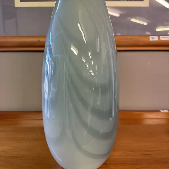 Contemporay Art Glass Vase Swirl Detail H30cm.