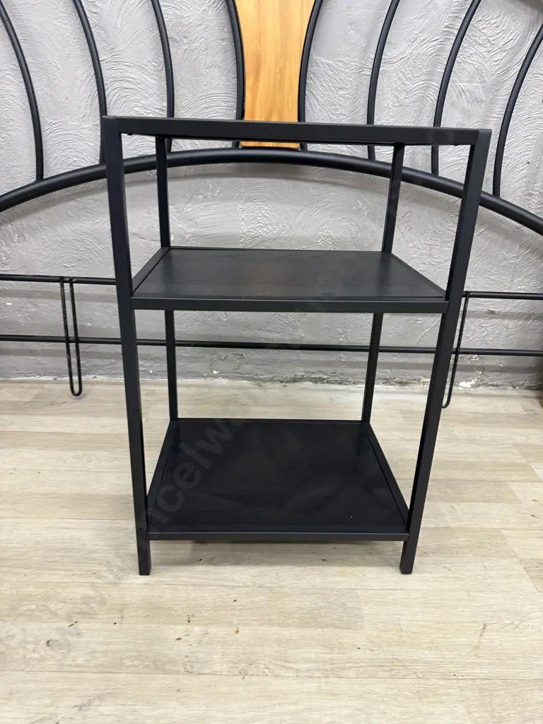 Black Shelf Unit, H63 W42 D35cm Image 1++