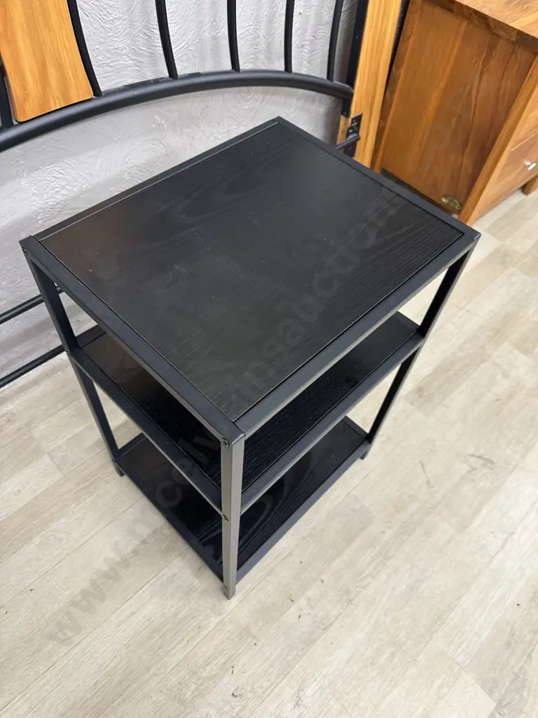 Black Shelf Unit, H63 W42 D35cm Image 1++