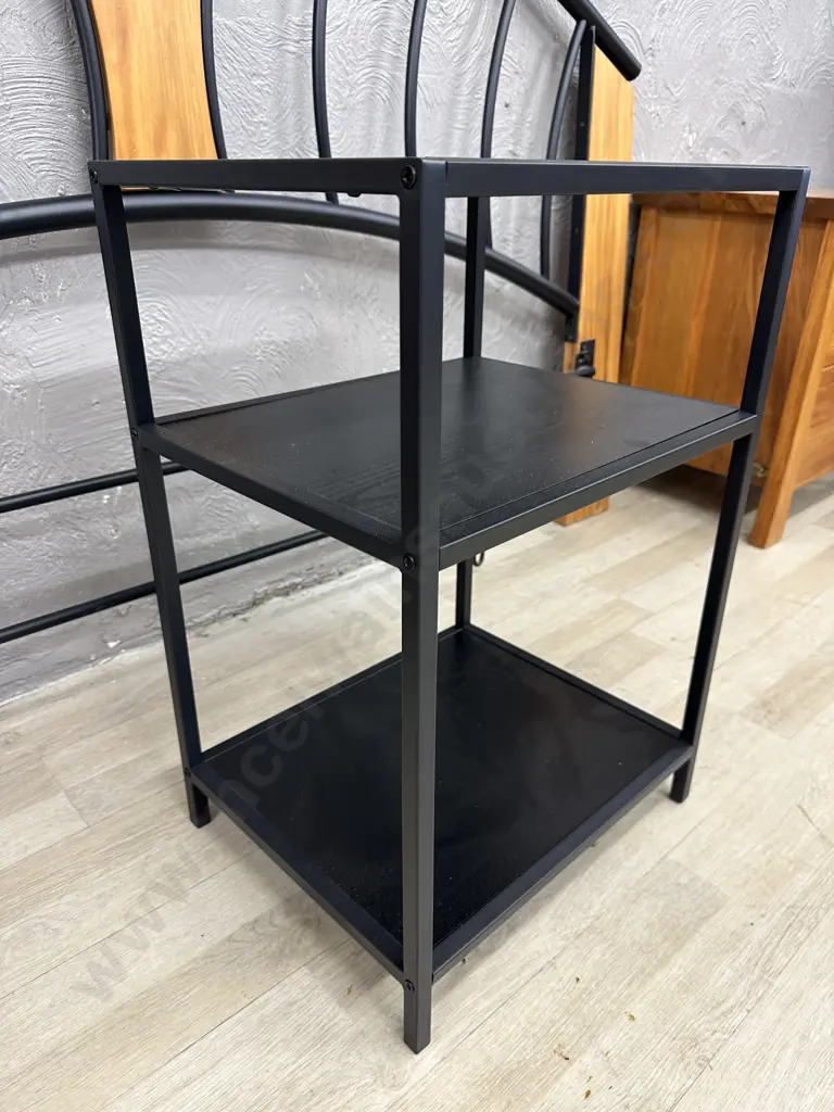 Black Shelf Unit, H63 W42 D35cm Image 1++
