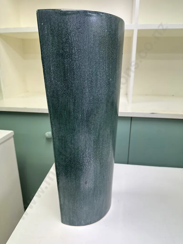 Green Glazed Vase With Leaf Detail, 48cm Image 1++