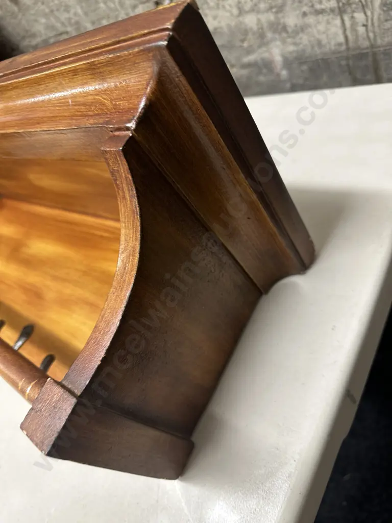 Wooden Wall Mount Coat / Hat Shelf Unit, H20 W63 D20cm Image 1++