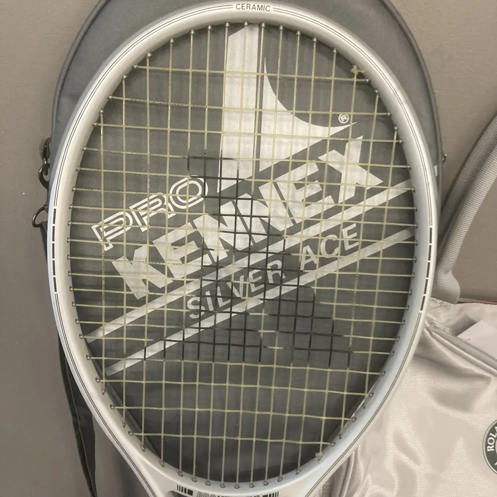 Pro Kennex Silver Ace Tennis Racquet With a  Babolat Roland Garros French Open Tote Bag Image 1++