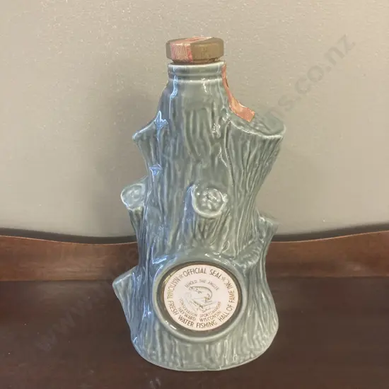 Vintage 1974 Jim Beam Decanter Fresh Water Fishing Hall of Fame