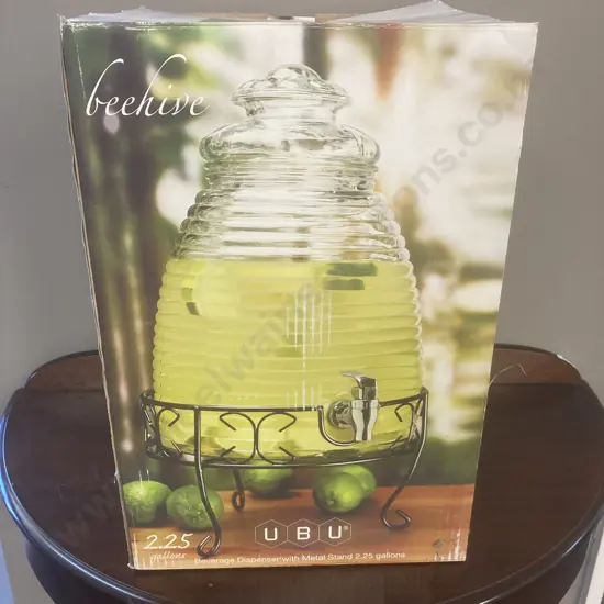 Beehive Beverage Dispenser With Metal Stand - 8.5 Litres