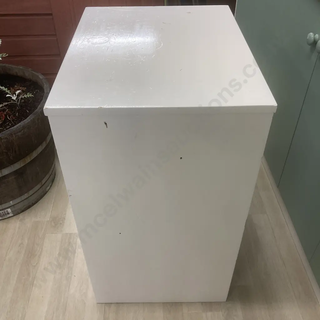 Painted White Rimu 6 Drawer Tallboy, H86 W63 D49cm Image 1++