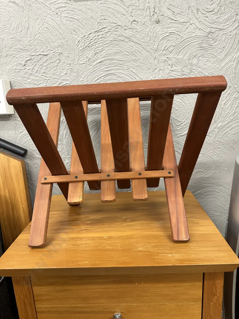 Wooden Slat Magazine Rack Image 1++