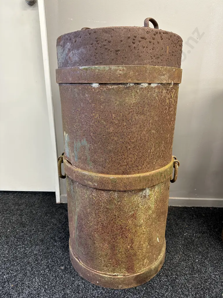 Large Vintage Lidded Double Handled Milk Can, H79cm (As Found Condition As Per Photos) Image 1++
