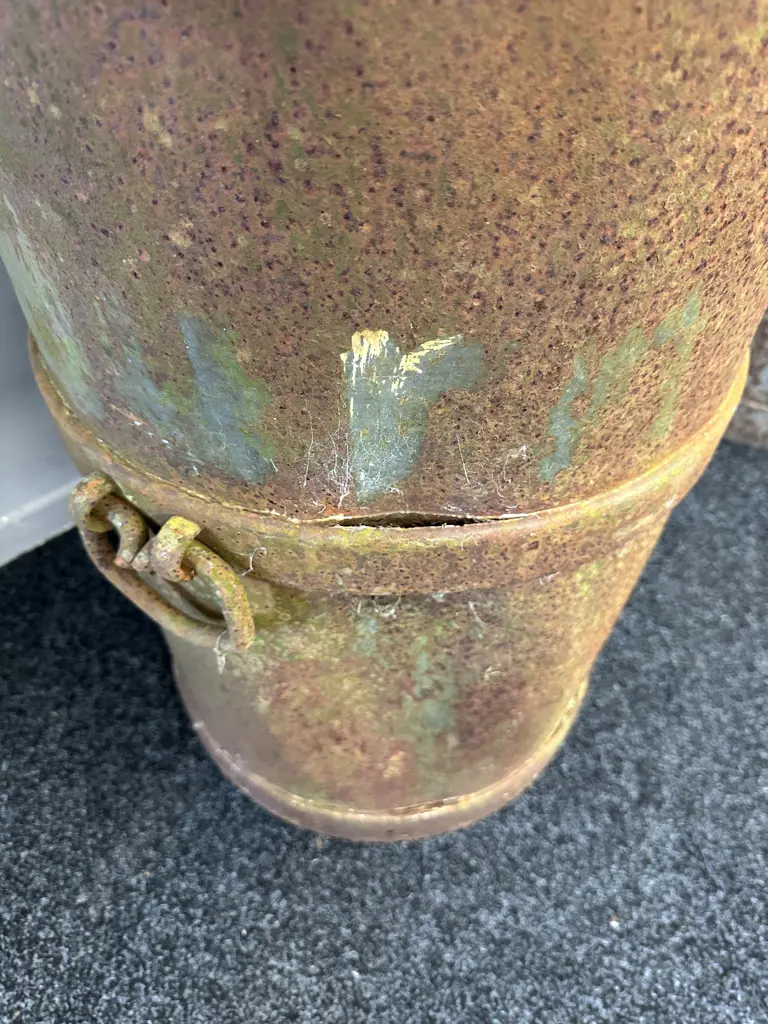 Large Vintage Lidded Double Handled Milk Can, H79cm (As Found Condition As Per Photos) Image 1++