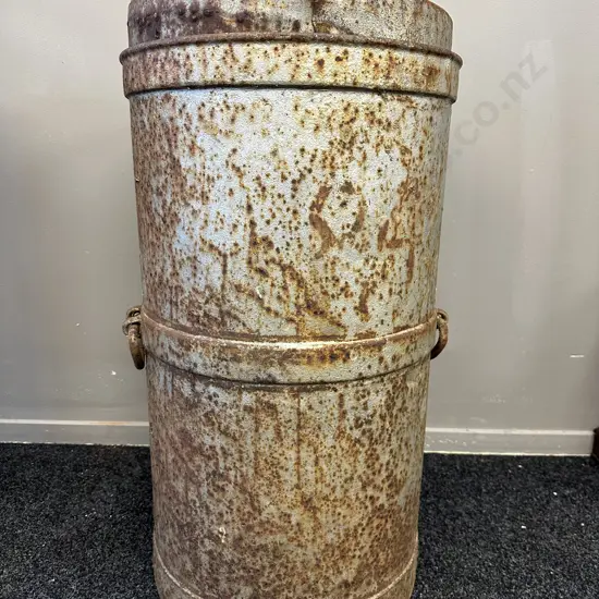 Large Vintage Lidded Double Handled Milk Can, H79cm (As Found Condition As Per Photos)
