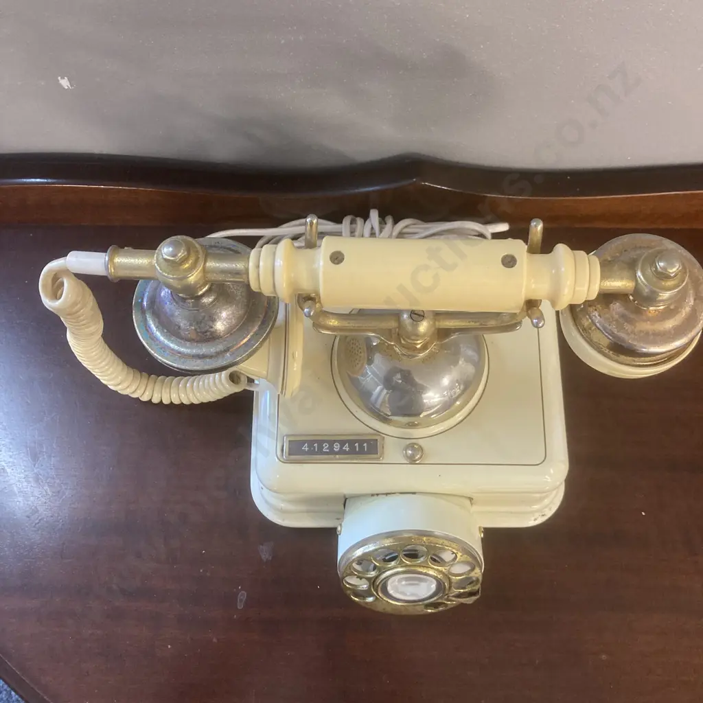 Vintage Victorian French Style Rotary Telephone, Made in Japan, Model J0-8 Image 1++