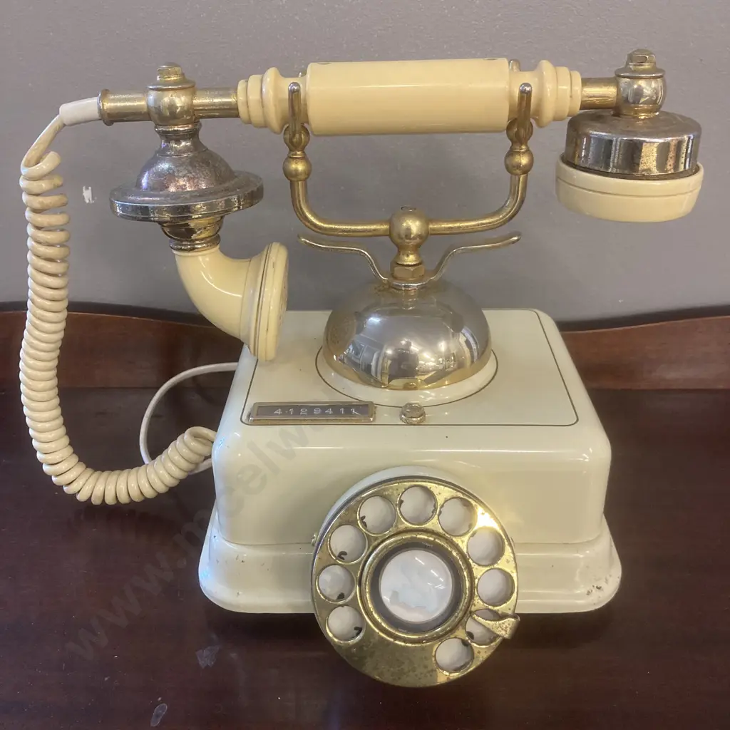 Vintage Victorian French Style Rotary Telephone, Made in Japan, Model J0-8 Image 1++